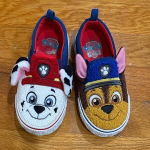 PAW Patrol Kids' Character Slip-On Shoes - Red, Blue, White, Brown Size 8 Kids